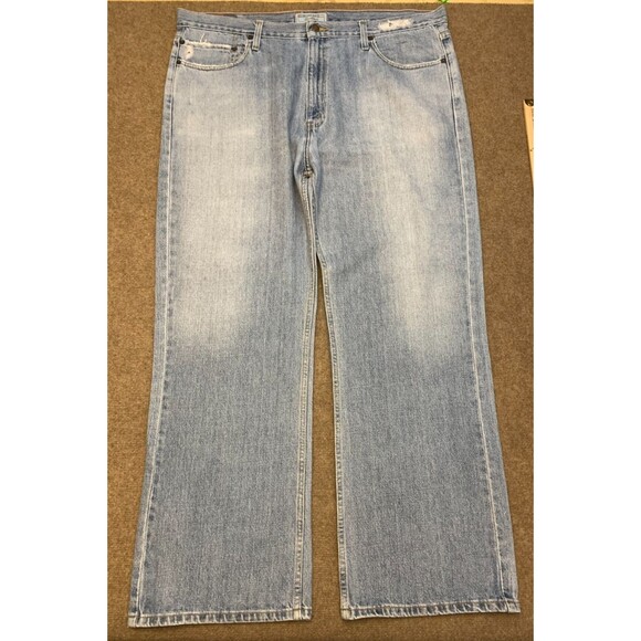 Levis Jeans Mens 42x32 Low Loose Bootcut Relaxed Light Stone Vintage 90s Denim - Picture 1 of 8